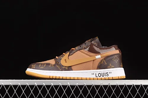 All Categories Air Jordan Jordan Series Basketball Shoes Air Jordan 1 Low Air Jordan 1 AJ1 Joe 1 Donkey Brand Co-branded Customized Low-top Basketball Shoes 554724-555